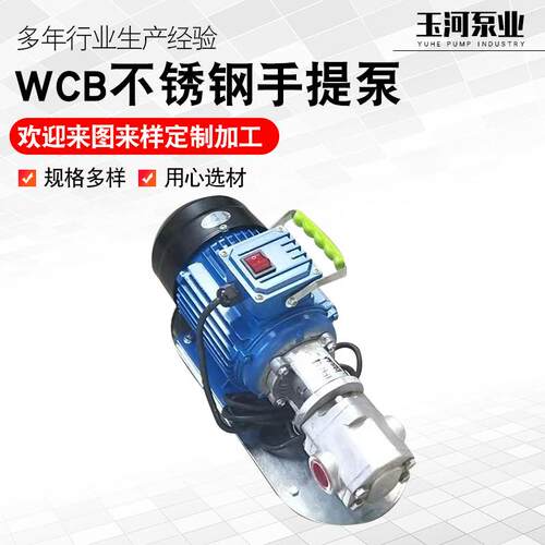 抽油泵WCB50 220V单项电动齿轮泵 单项便携式齿轮泵 手提泵
