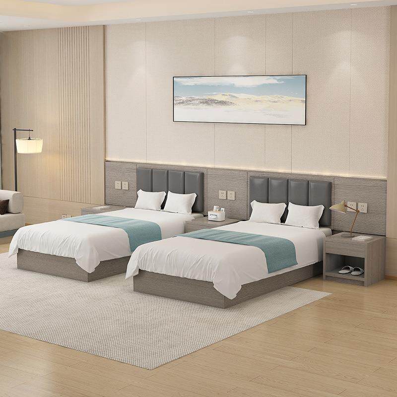 宾馆家具标间全套酒店单双人床箱公寓民宿旅馆出租房标准间