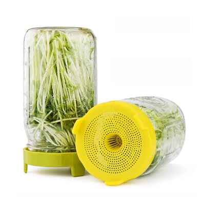 Ball发芽罐梅森瓶发芽盖芽菜罐Sprouting Lids梅森塑料发芽过滤盖