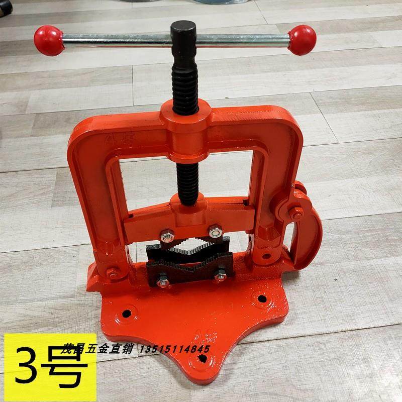 高档台钳龙门钳虎钳龙门架管钳铸铁4子号卡管夹管子器固定台管夹