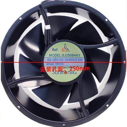 三巨SJ2509HA1 110V25489全金属工业电气柜散热风扇风机