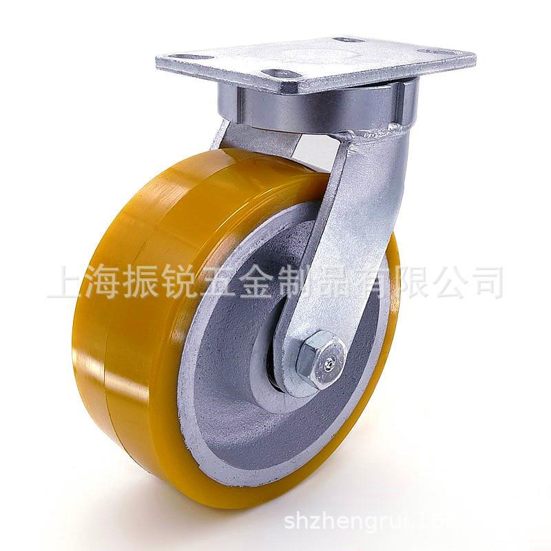 6寸8寸10寸12寸304不锈钢超重型PU万向脚轮2-3吨【质保一年】