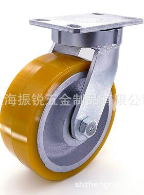 6寸8寸10寸12寸304不锈钢超重型PU万向脚轮2-3吨【质保一年】