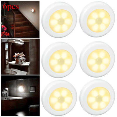 Motion Sensor Light新奇特圆形感应灯创意磁吸LED人体感应小夜灯