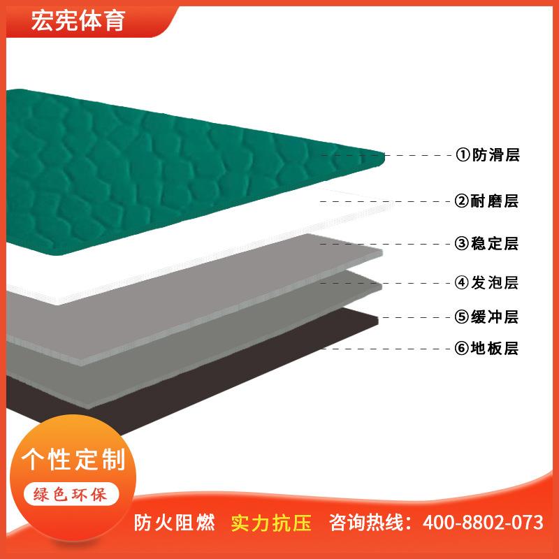 pvc地板羽毛球地胶施工羽毛球场塑胶地板羽毛球场地胶垫运动地胶