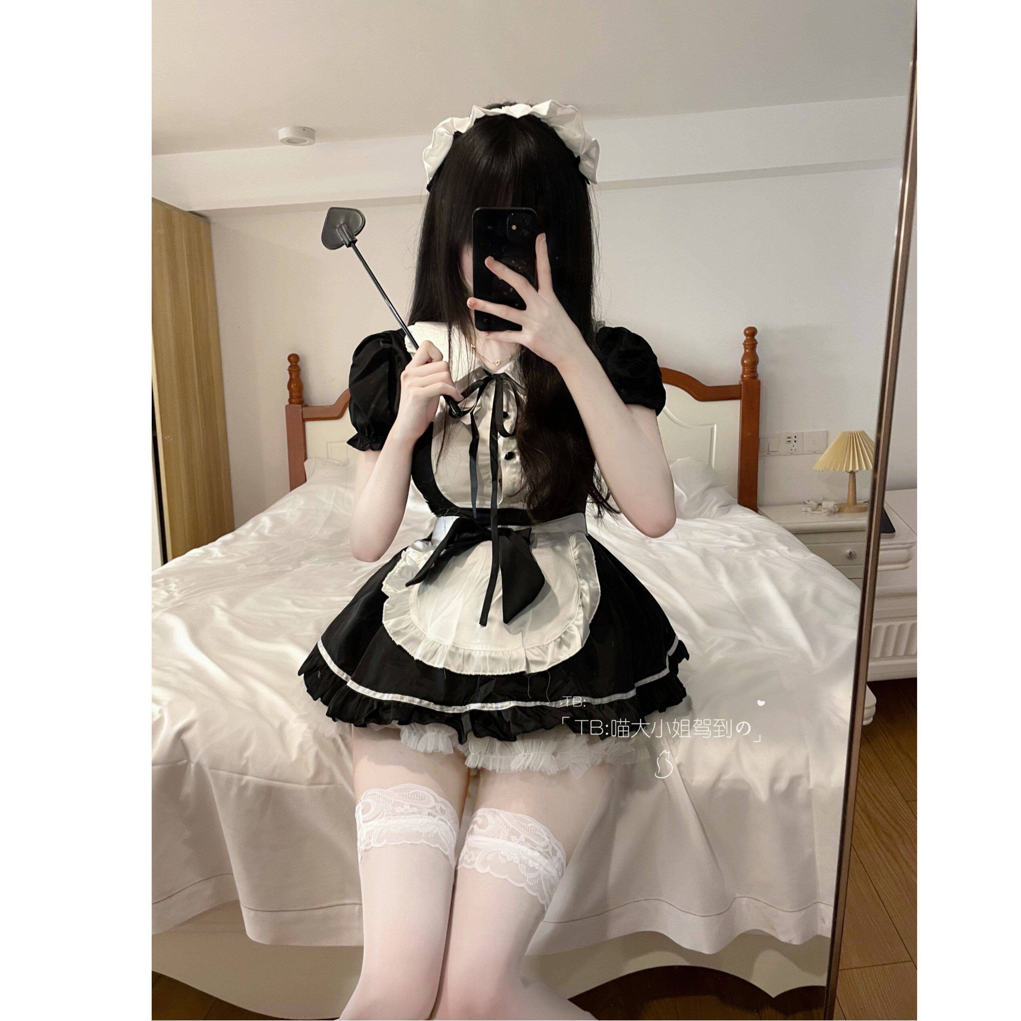 性感女仆装可爱纯欲cos女佣制服主播变装洛丽塔lolita超短连衣裙