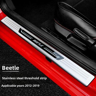 适用大众甲壳虫beetle门槛条专用改装迎宾踏板车内饰汽车装饰配件
