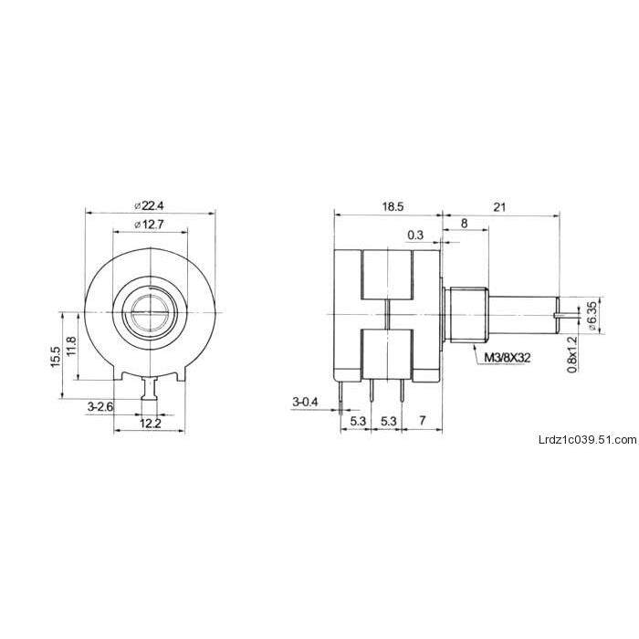 精密多圈电位器美国进口2W伯恩斯3590S-2-103L 10K 1K2K5K50K
