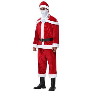 Santa plush Claus costume圣诞帽子长袖 Christmas 套装 costume
