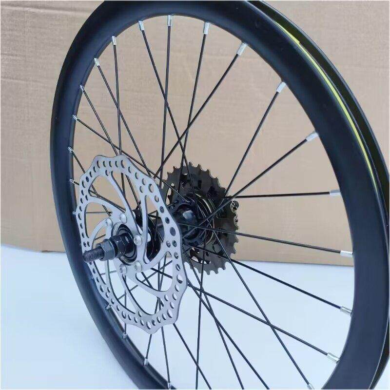 登山自行车车轮20/22/24/26寸双层刀圈铝合金碟煞前后轮车圈轮组