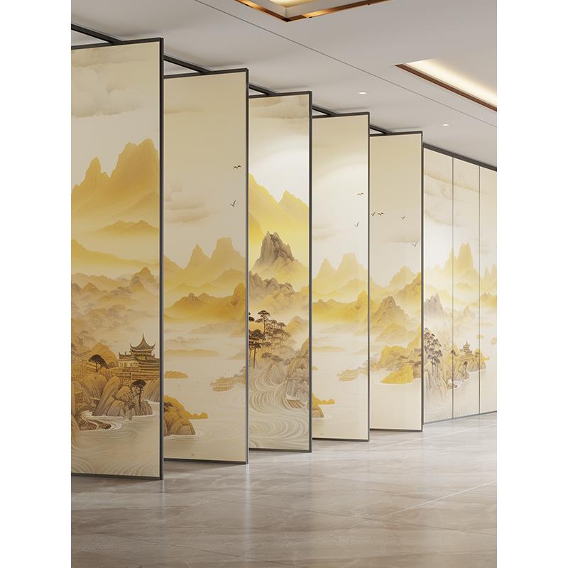 酒店活动隔断墙办公室会议室移动推拉屏风宴会厅厢隔断折叠门工厂