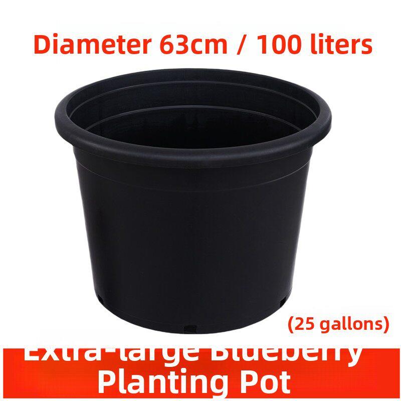 蓝莓种植专用盆100L升25加仑基质塑料花盆加厚大号圆型透气控根盆