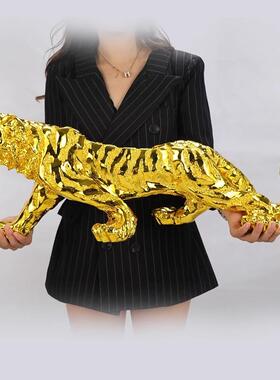 老司摆件大老虎店铺公公室家居客厅电视柜玄关乔CFK迁开业虎送办