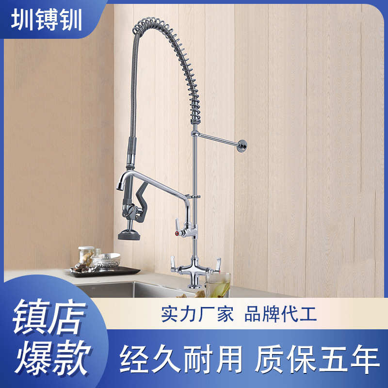 洗碗机增压花洒水龙头中央厨房洗碗机全铜洗菜盆冷热花洒水龙头