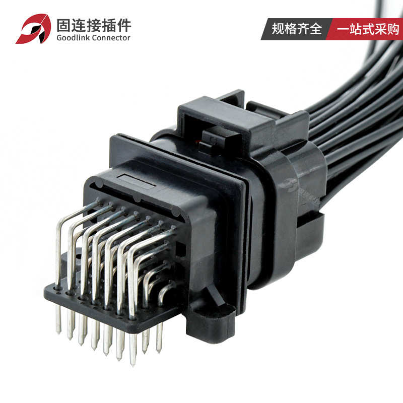 3-1437290-7汽车线束连接器防水接插件国产amp系列ECU针座26P插头