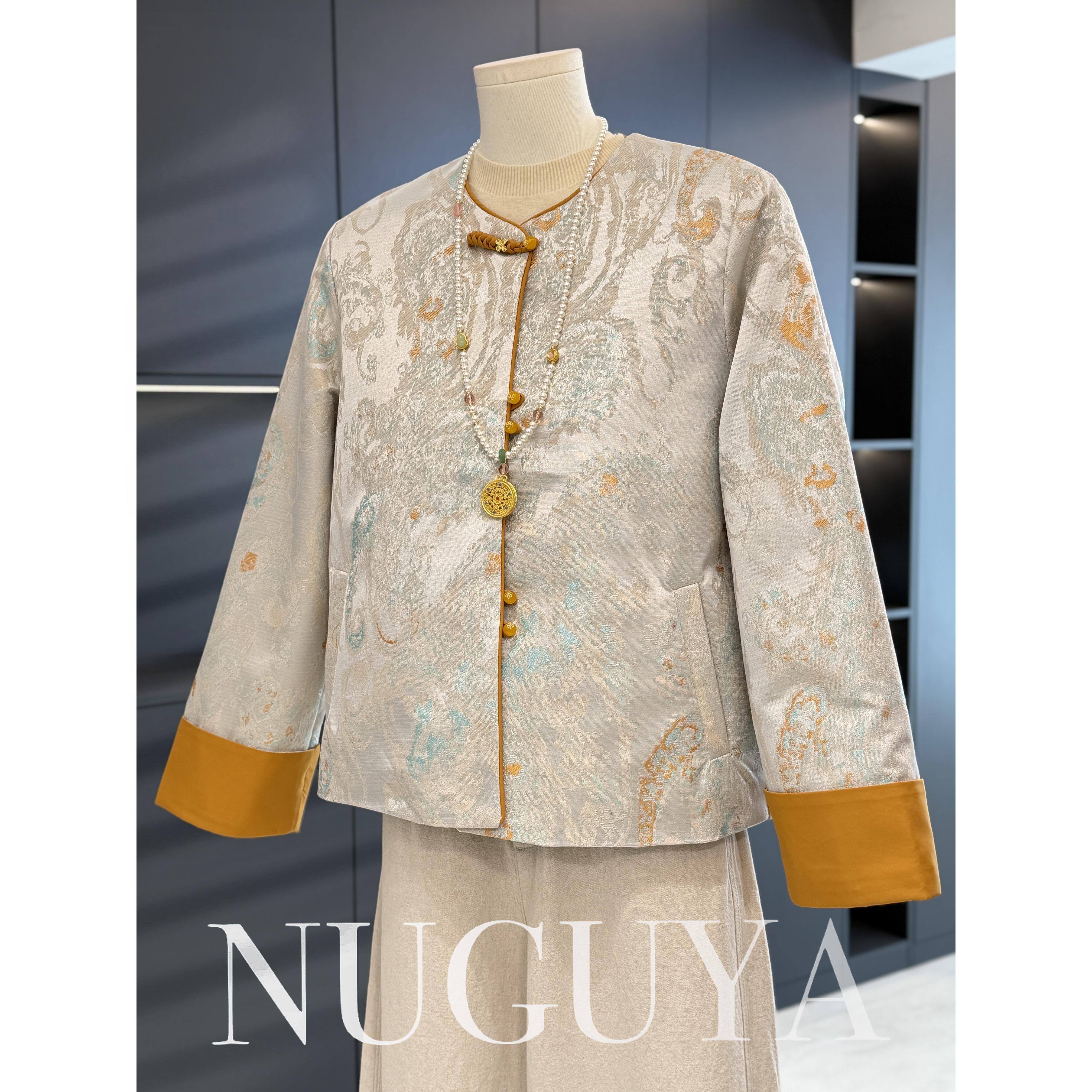 新中式国风立领盘扣中老年外套女春装新款上衣妈妈装气质宽松唐装