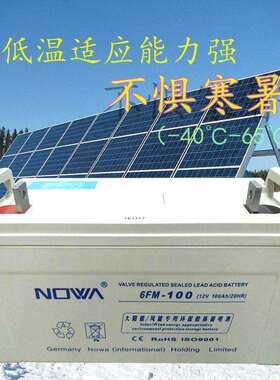 诺华蓄电池6GFM-100 12V100AH 太阳能直流屏用铅酸蓄电池
