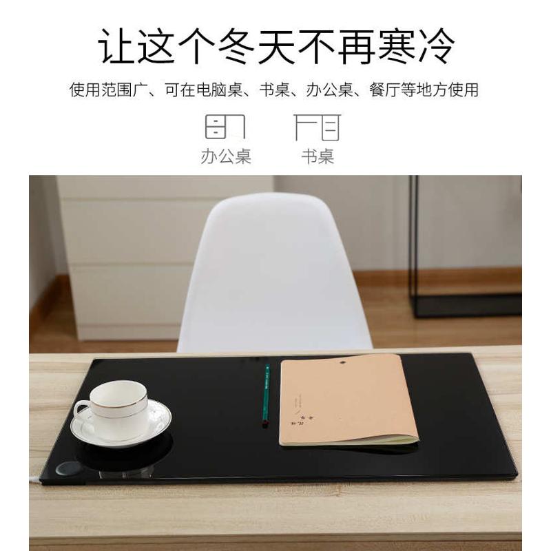云叶QI700电热玻璃办公台板暖桌垫 加热垫 支持手机无线充电