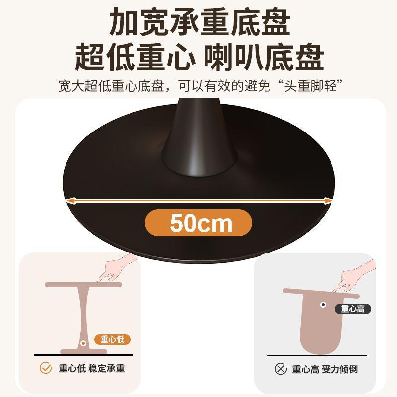 郁金香白色圆桌北欧休闲商务洽谈接待桌阳台卧室边几简约奶茶餐桌