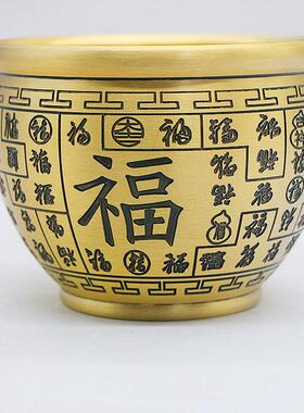 聚宝盆办公桌摆件风水摆件招财聚财铜缸摆件3号百福缸家居饰礼品