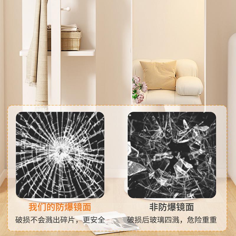 跑道转镜旋转穿衣镜挂衣架衣一体镜子落地全帽身镜架立式试大衣镜