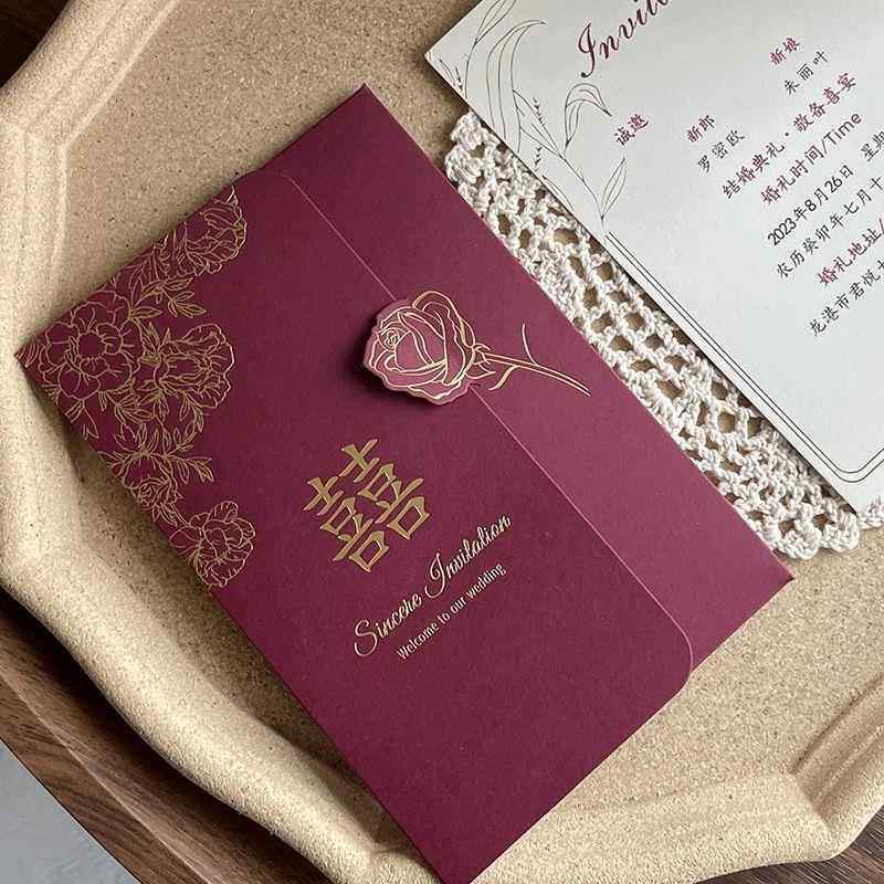 新婚请帖结婚专用邀请函请柬婚礼喜帖2025新款打印高级感纸质