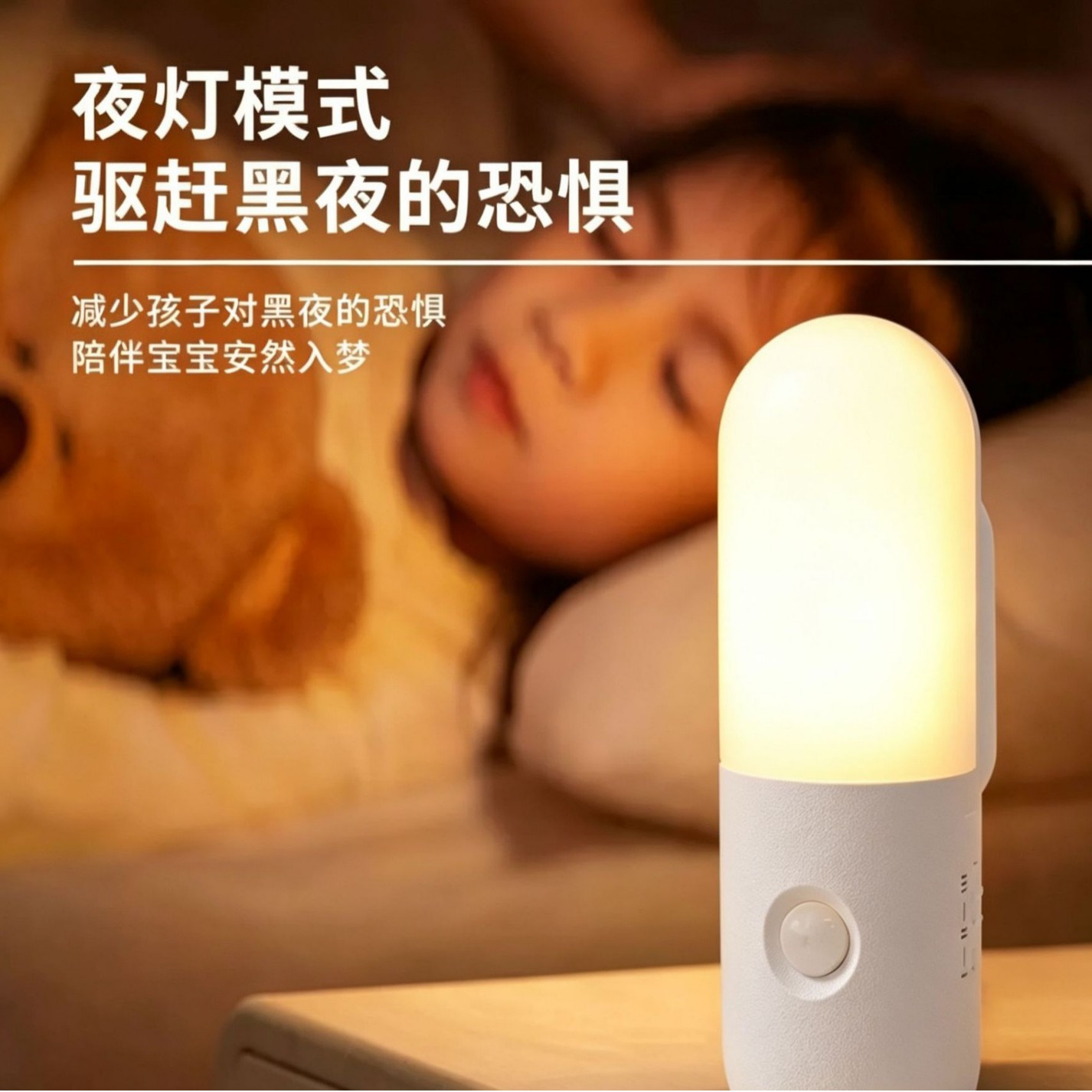 床头灯跨境智能人体感应小夜灯