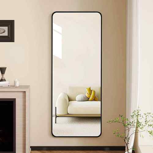 穿衣镜免打孔壁挂镜子贴墙自粘宿舍落地试衣镜卧室家用挂墙全