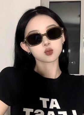 猫眼折叠太阳眼镜女夏2024新款高级感抗UV强光防晒偏光太阳镜显瘦