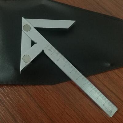 凡莜源头工厂角精密中心度规心划线尺寻254找规角度量角中器