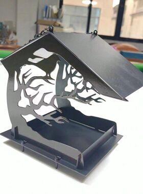 独立站新品阳 0224墅户外悬挂金属喂鸟WQ-19876器台别花园鸟类投