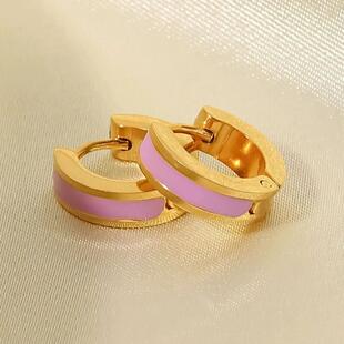 Fashionable And Simple Round Earrings For Women Colorful Sta