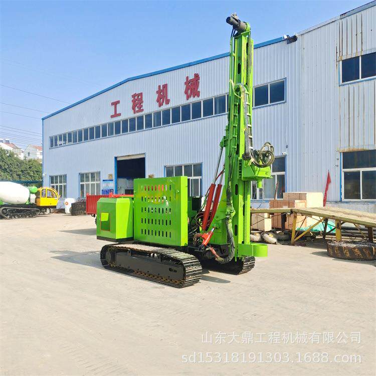 山地光伏钻孔机全液压履带式打桩机爬山虎型引孔机可爬坡