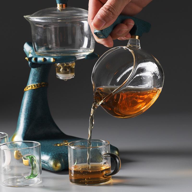 全自动玻璃茶具套装冲茶器 家用懒人泡茶器 麋鹿煮茶壶泡茶壶