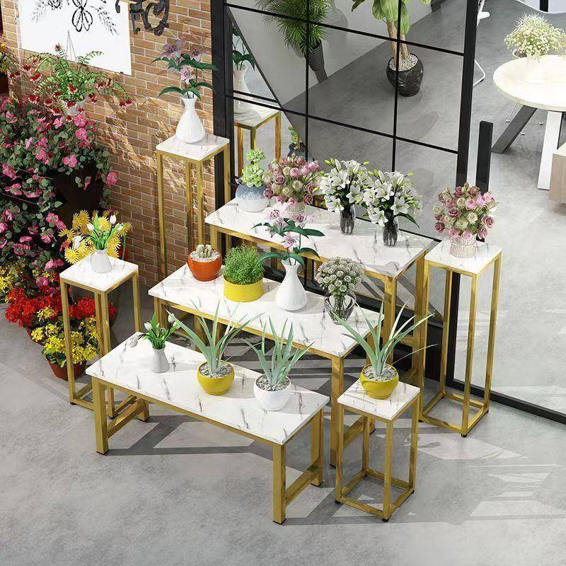 花店花架手捧花中岛架落地橱窗花盆展台架束铁艺小桌子鲜花流水台