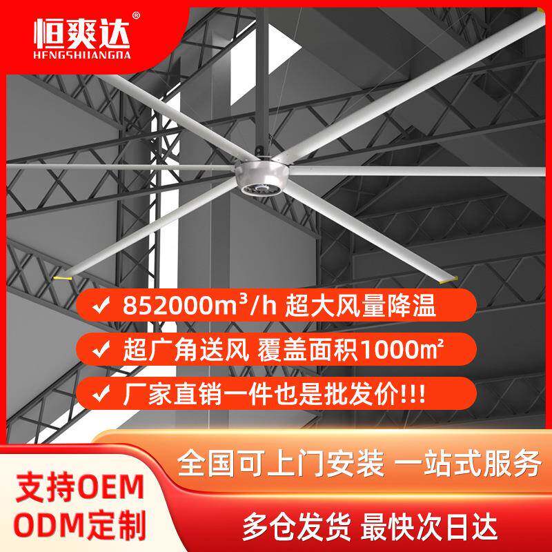 工业永磁大功率吊扇7米3大型风扇篮球馆车间工厂节能降温