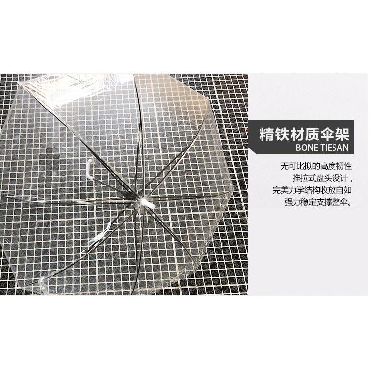 白色透明塑料环保雨伞半自动超市旅游大量厂家 20把起，常规.