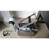 圆瓶不干胶标签粘贴机 半自动圆瓶打标贴合机 卡位式 圆瓶贴标机