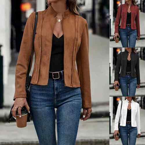 Long sleeved slimming cardigan short jacket women's