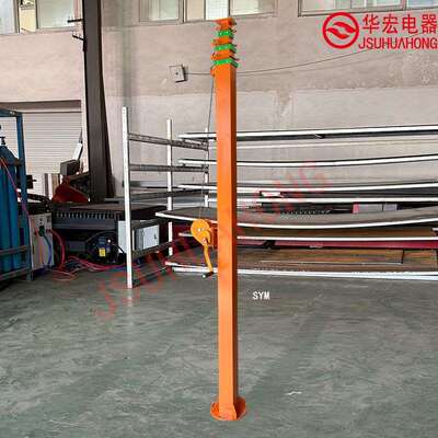 SYM 自立式手动升降杆8米9米监控照明伸缩立杆telescopic mast