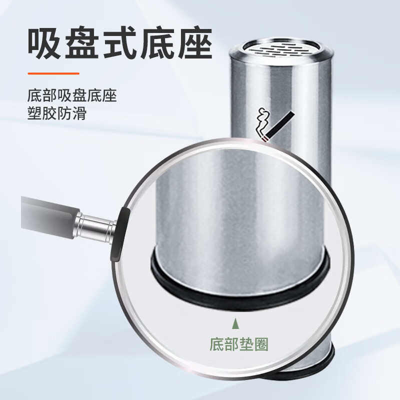 厂家直销不锈钢立式烟蒂柱机场吸烟区室内烟灰收集桶烟头灭烟柱