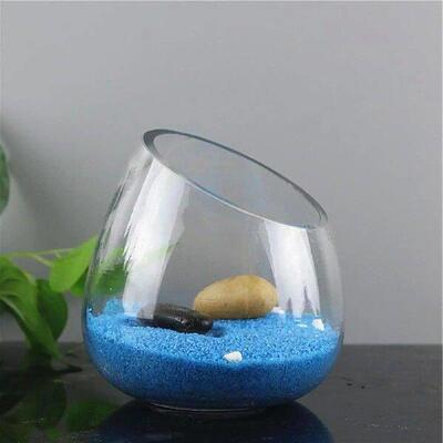 Slant Cut Bowl Glass Vase Plant Vase Micro Landscaping