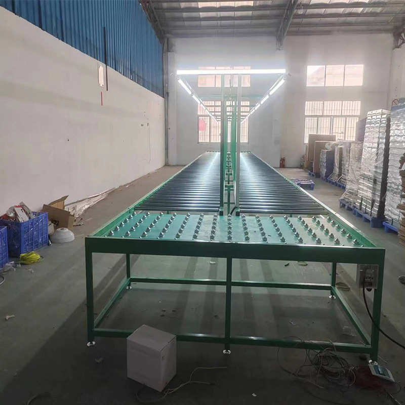 滚筒输送机手推工装板打包组装环形牛眼无动力滚轴传送带流水线