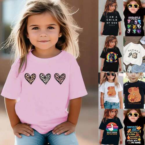 Kids T-Shirt, Cute Axolotl Species Graphic Tee, Axolotl