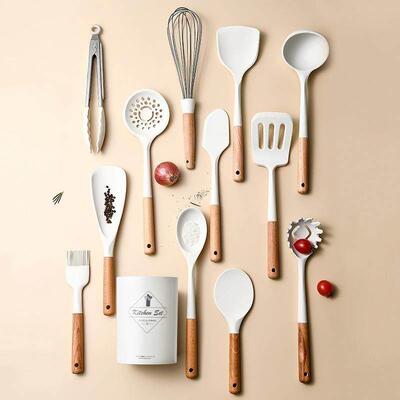 Silicone spatula kitchenware set Heat resistant shovel