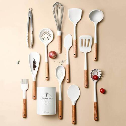 Silicone spatula kitchenware set Heat resistant shovel