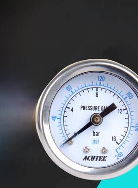 Acutek轴向不锈钢压力表y40bf - z16bar Zg1/8材质304耐氨高温