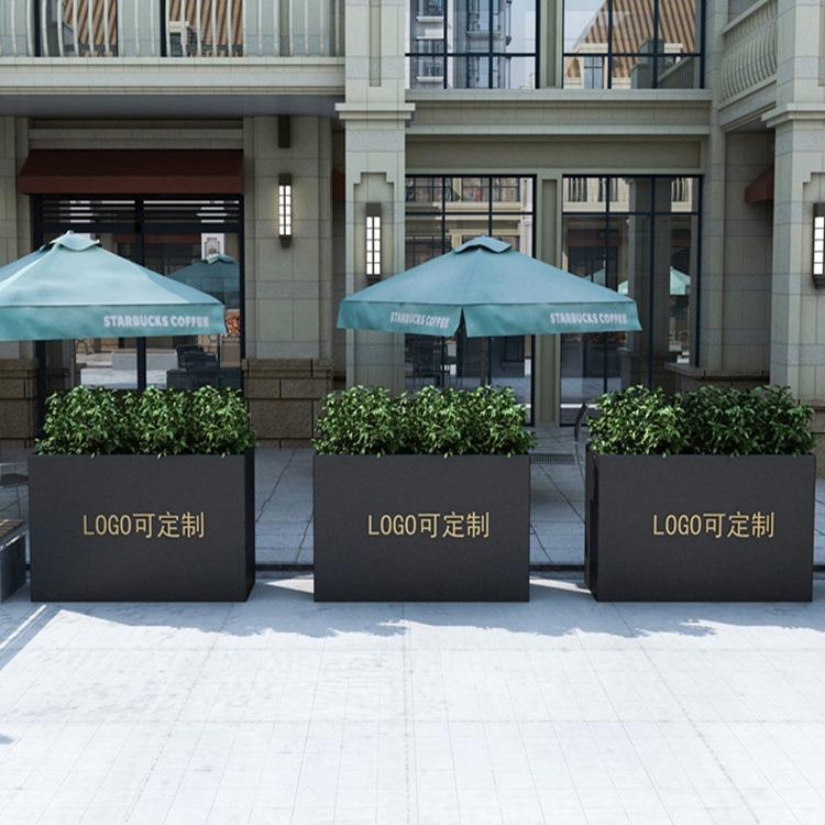 户外花箱组合广场绿化售楼部商业街花坛室外隔断铁艺花槽景观花箱