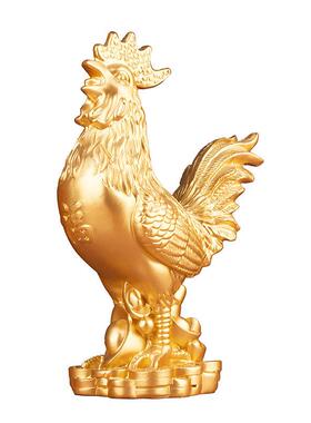 厂家直金销鸡摆树脂仿铜摆件设十二2468生肖鸡家居摆设