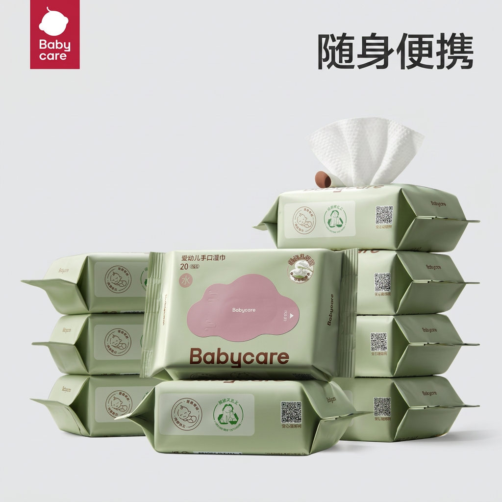 babycare婴童湿巾加厚新生儿手口可用超柔干湿两用旅游便携装